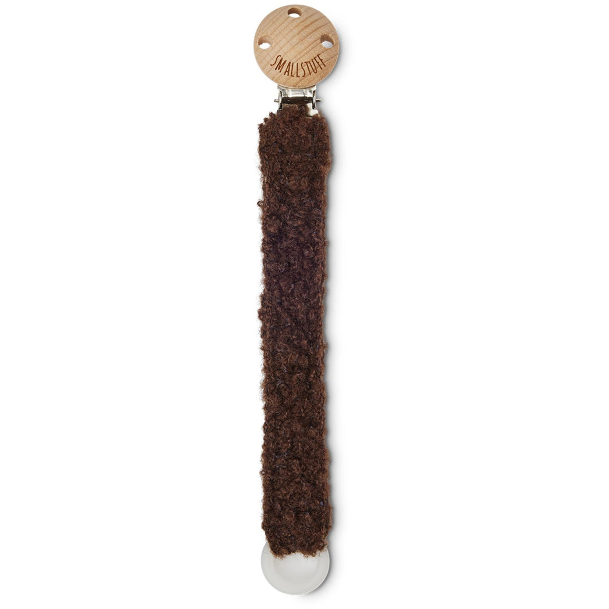 Smallstuff brown Knitted dummychain, bouclé merino wool