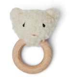 Smallstuff Off White Rattle Bear Bouclé Merino Wool