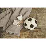 Smallstuff Off White/ Brown Knitted Football Bouclé