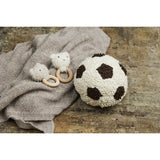 Smallstuff Off White/ Brown Knitted Football Bouclé