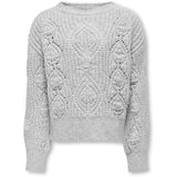 kids ONLY Light Grey Melange Rosetta Glitter Knit Blouse