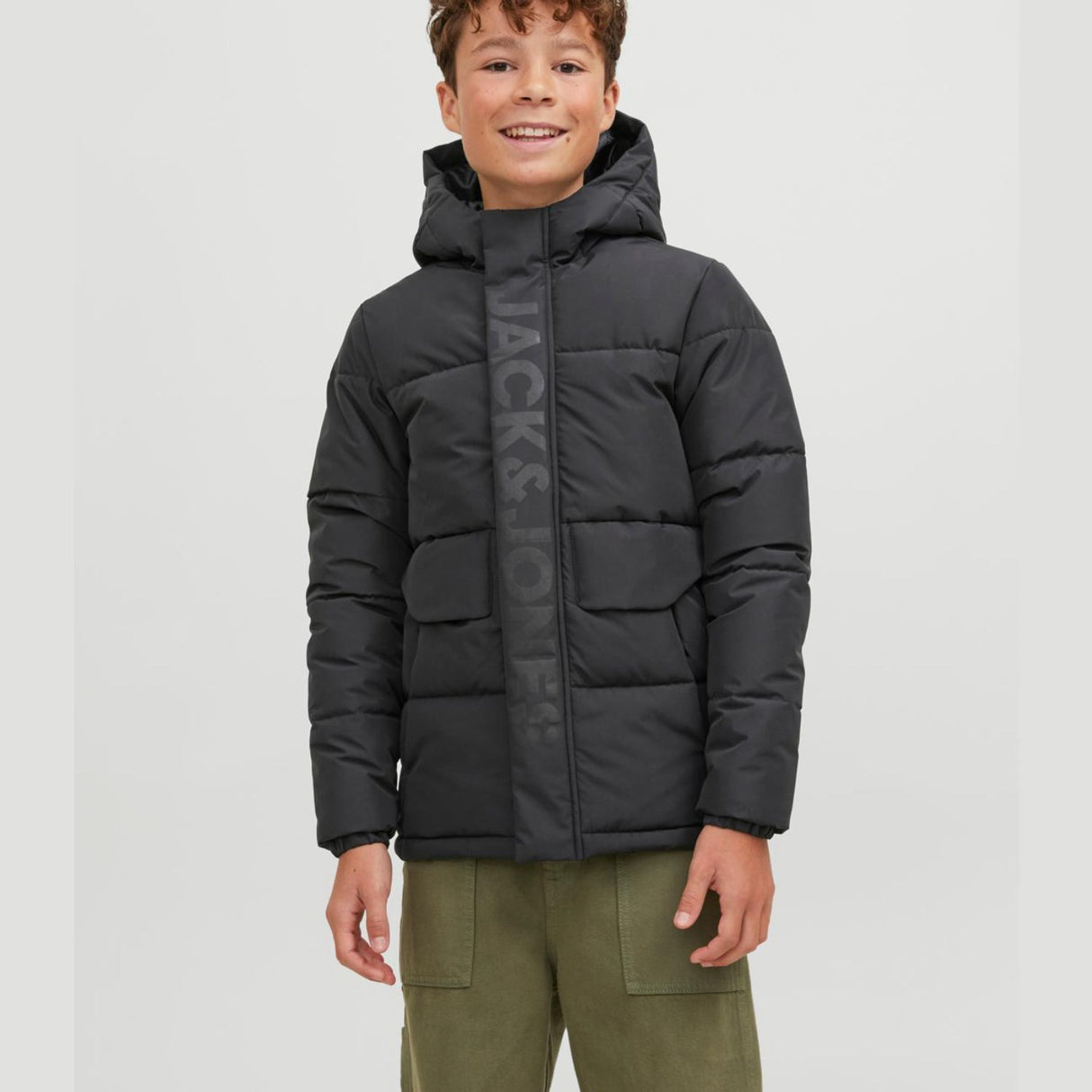 Jack & Jones Junior Black Cospeed Puffer Jacket 4