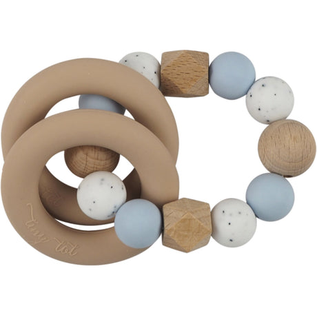 Tiny Tot Rattle Nordic Love Pastel blå + Hvid/sort prik