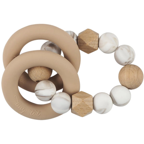 Tiny Tot Rattle Nordic Love Lightbrun marmor