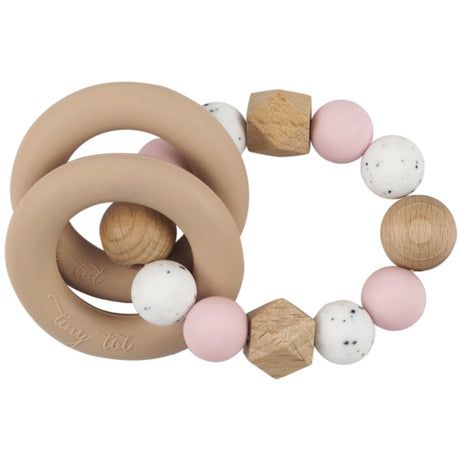 Tiny Tot Rattle Nordic Love Rosa + Hvid/sort prik