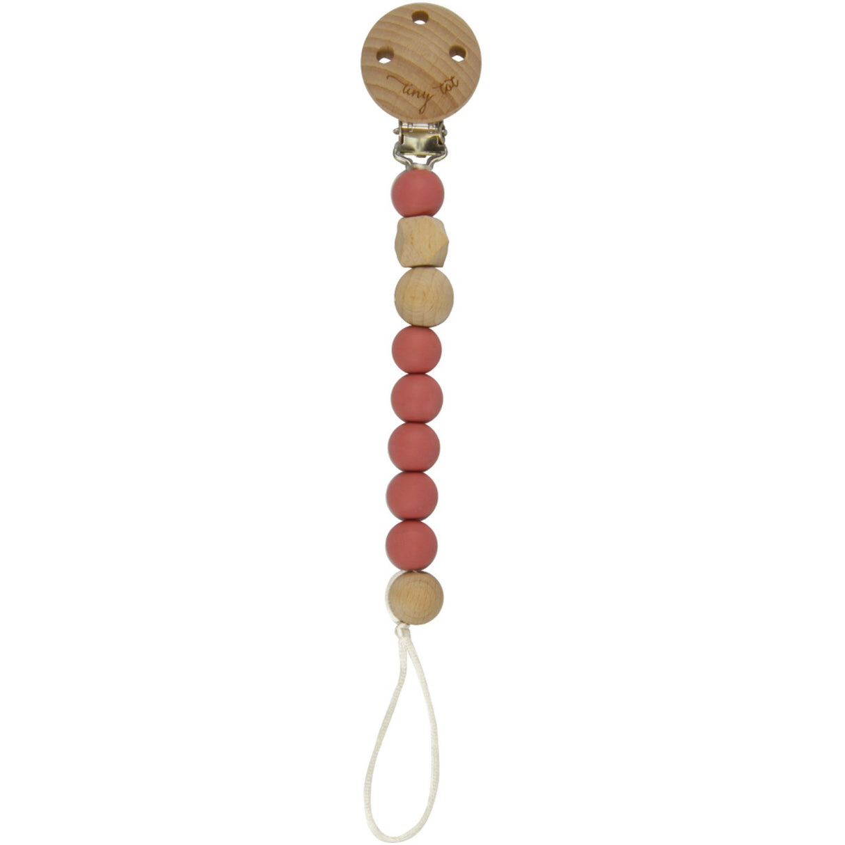 Tiny Tot Soother Chain Nordic Love Kastanje