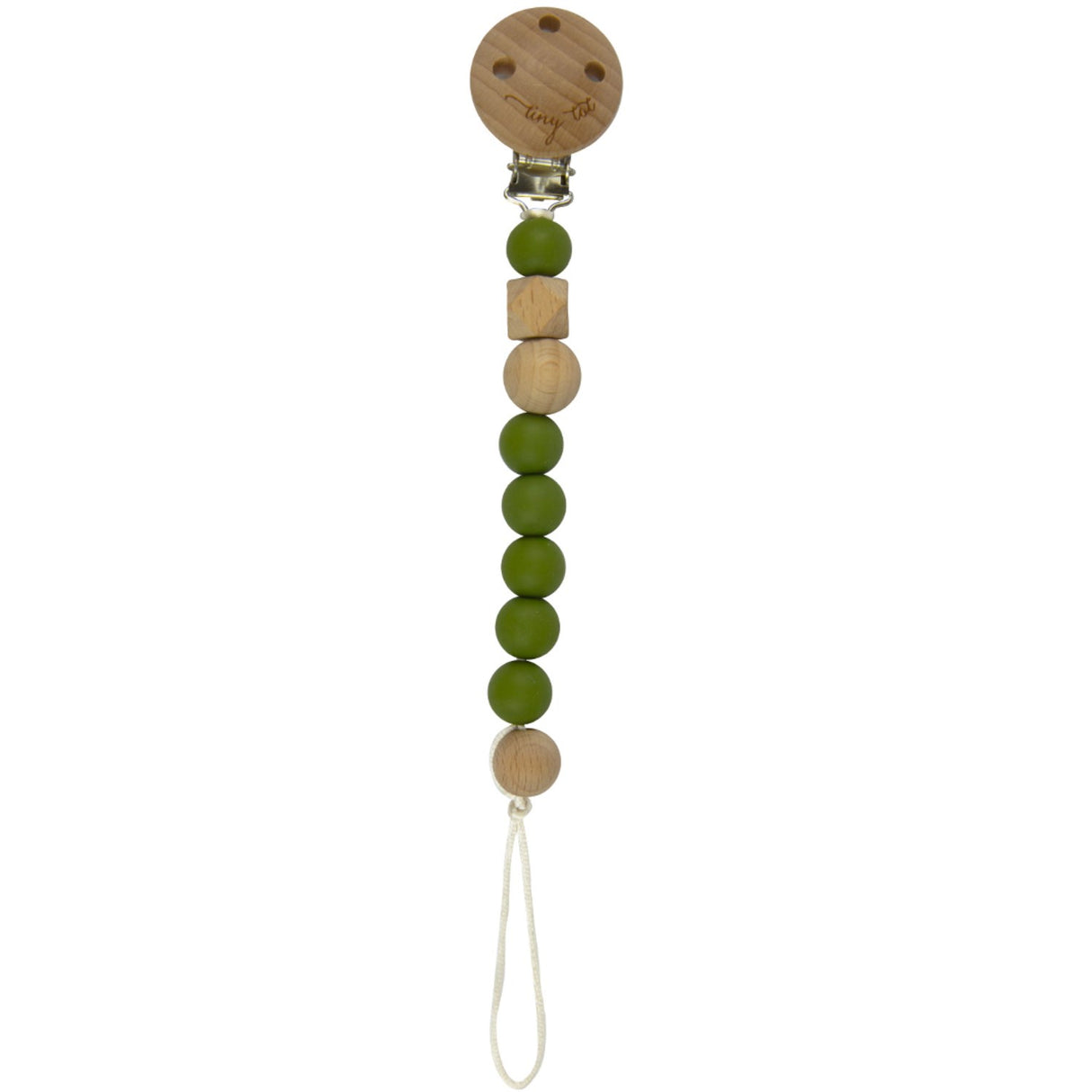 Tiny Tot Soother Chain Nordic Love Army grøn