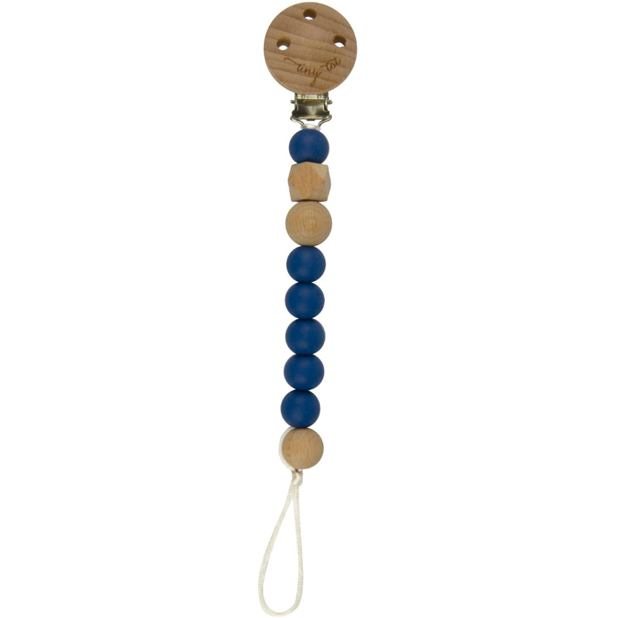 Tiny Tot Soother Chain Nordic Love Safir blå