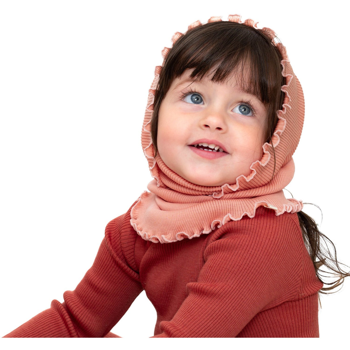 Minimalisma Cloudberry with Pale Blush contrast Aha Neck Warmer