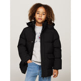 Tommy Hilfiger Black Monotype Ribstop Puffer Jacket 3