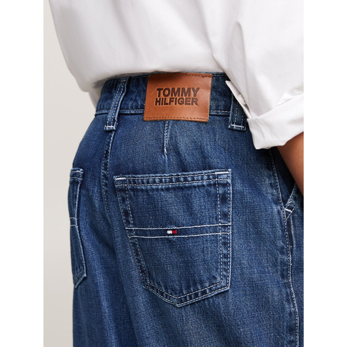 Tommy Hilfiger Darkusedlyocell Mabel Pleats Mid Blue Wash Jeans