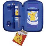 Euromic Pokémon Filled Pencil Case with 2 Compartments, 300D Rich Nylon,19.5 x 12.5 x 5 cm