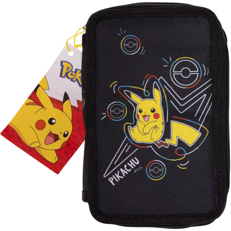 Euromic Pokémon Neon Double Cover Pencil Case with Filling