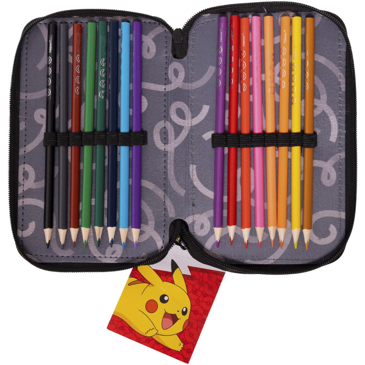 Euromic Pokémon Neon Double Cover Pencil Case with Filling