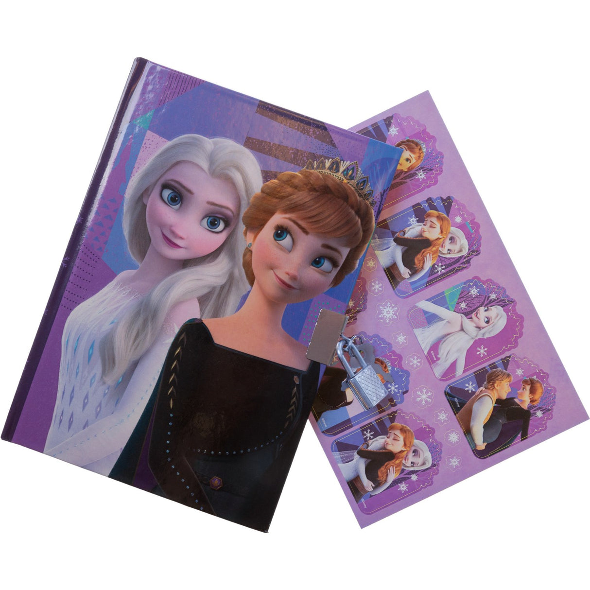 Euromic Frozen Diary with Lock and 80 Pastel Colored Pages, 1 Sheet Stickers