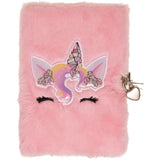 Euromic Unicorn Gemstone Diary with Lock and Plush Cover