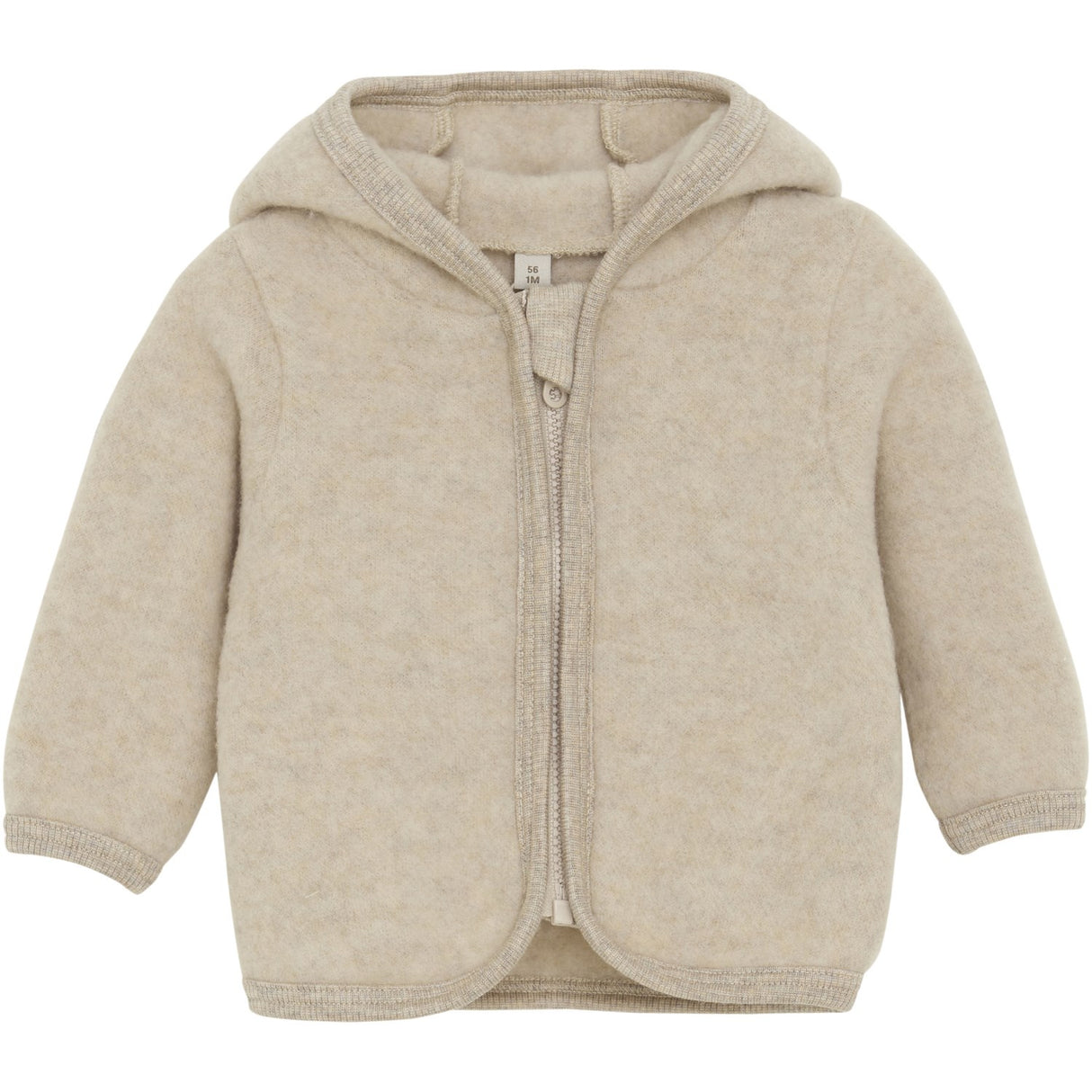 Huttelihut Camel Melange Jacket Ears Wool Fleece