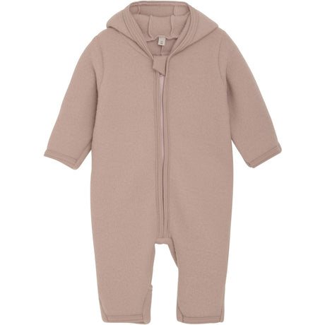 Huttelihut Mahogany Rose Sleepsuit Ears Wool Fleece