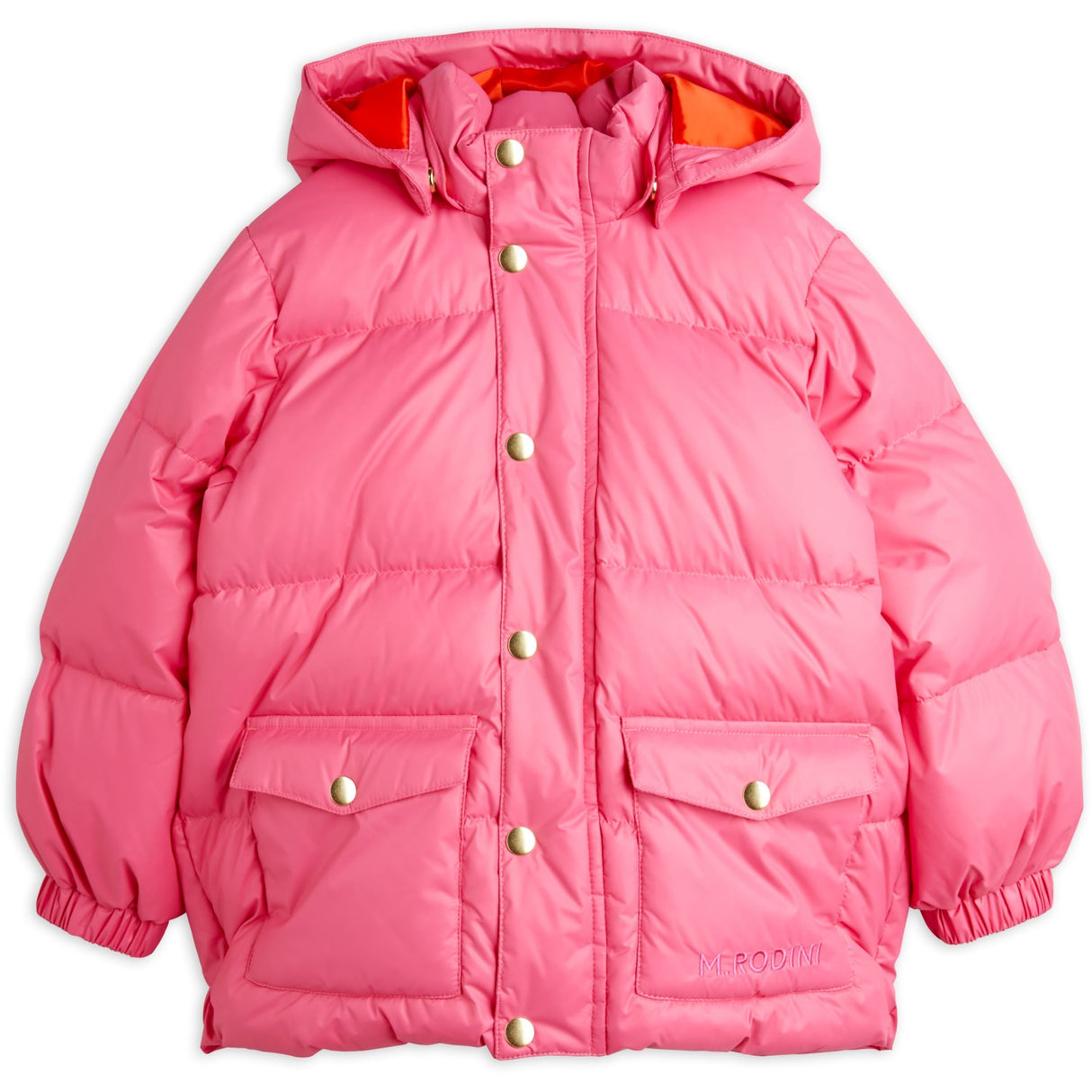 Mini Rodini Pink Heavy Hooded Puffer Jacket