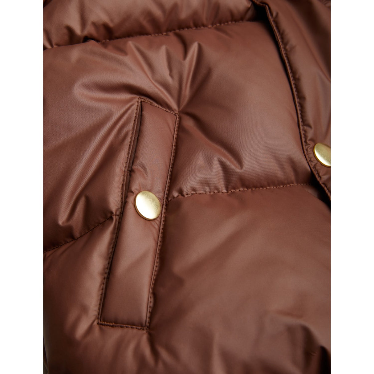 Mini Rodini Brown DAnd Emb Puffer Jacket