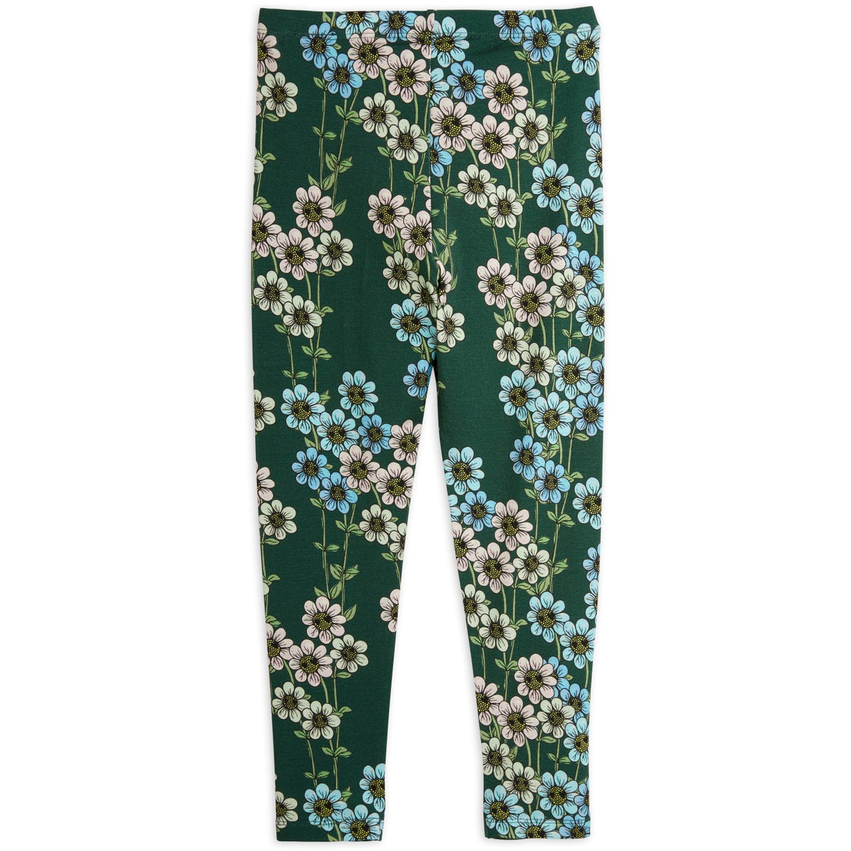 Mini Rodini Green Daisys Aop Leggings 3