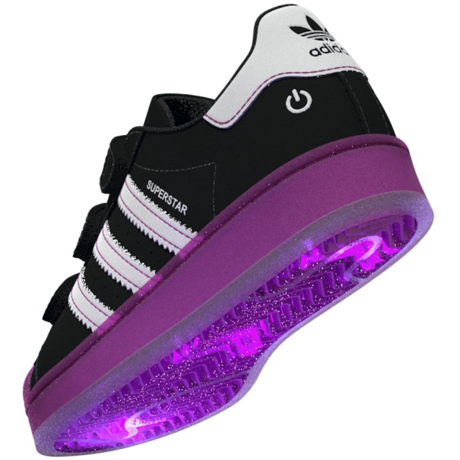 Buy adidas Originals Core Black Purbur Cloud White Superstar Led Lights Cf C Sneakers Luksusbaby Luksusbaby COM