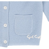 COPENHAGEN COLORS Dusty Blue Cashmere Classic Baby Cardigan