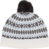 COPENHAGEN COLORS Dusty Blue Combi Merino Pattern Beanie W. Pompom