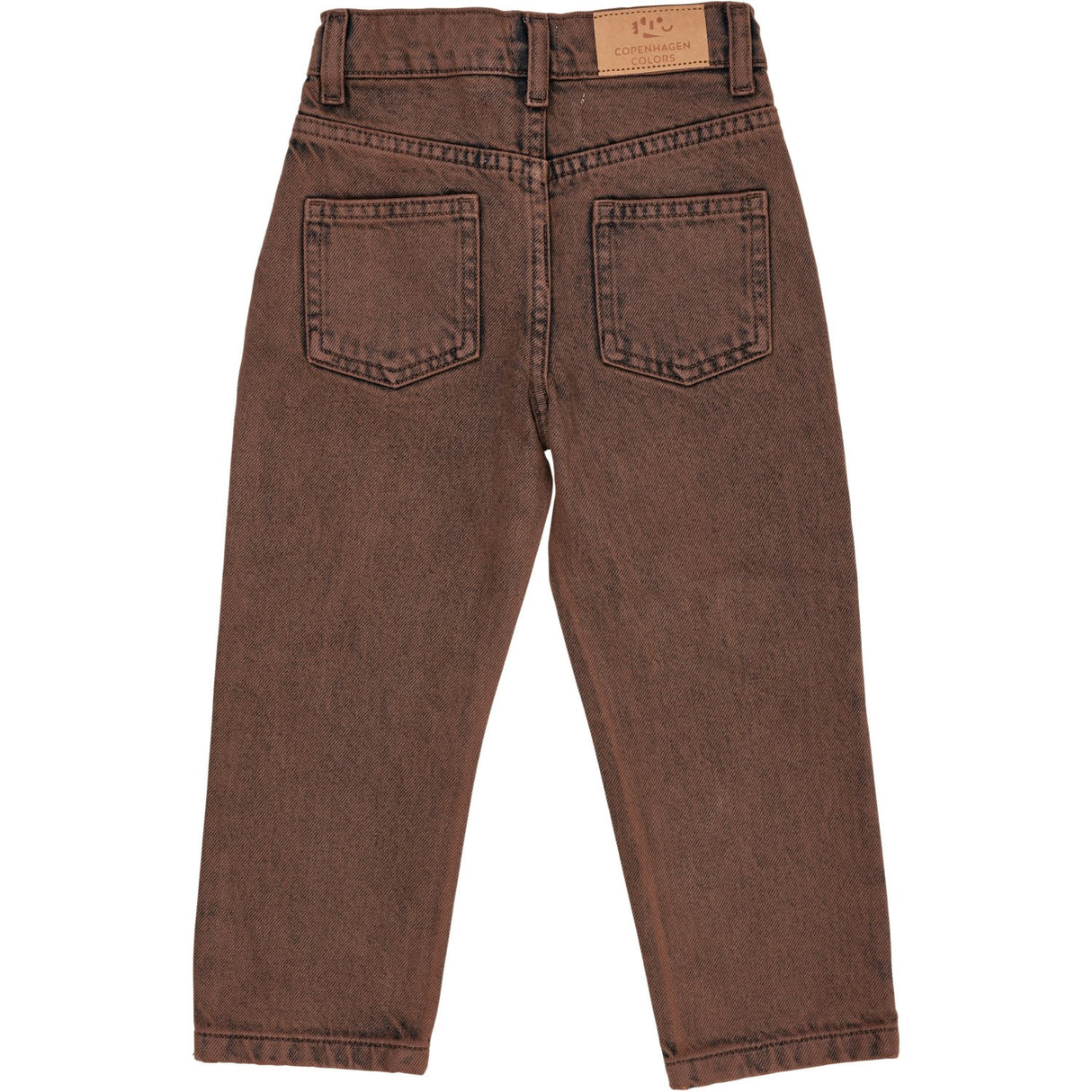 COPENHAGEN COLORS Dk Brown Dyed Organic Junior Jeans, Regular Fit