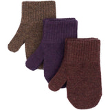 Mikk-Line Nightshade-Chocolate Chip-Rose Brown Magic Mittens 3-pack