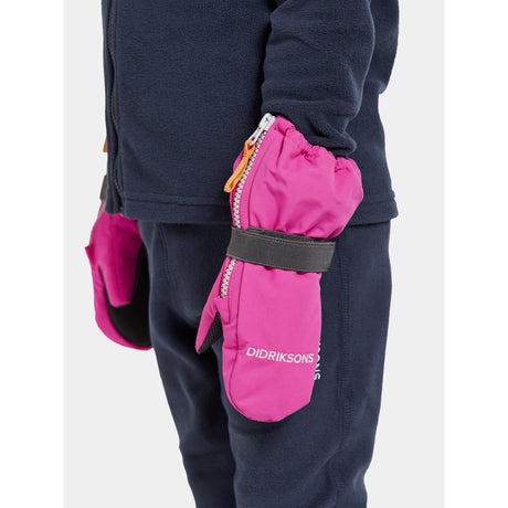 Didriksons Plastic Pink Biggles Zip Mitten 7