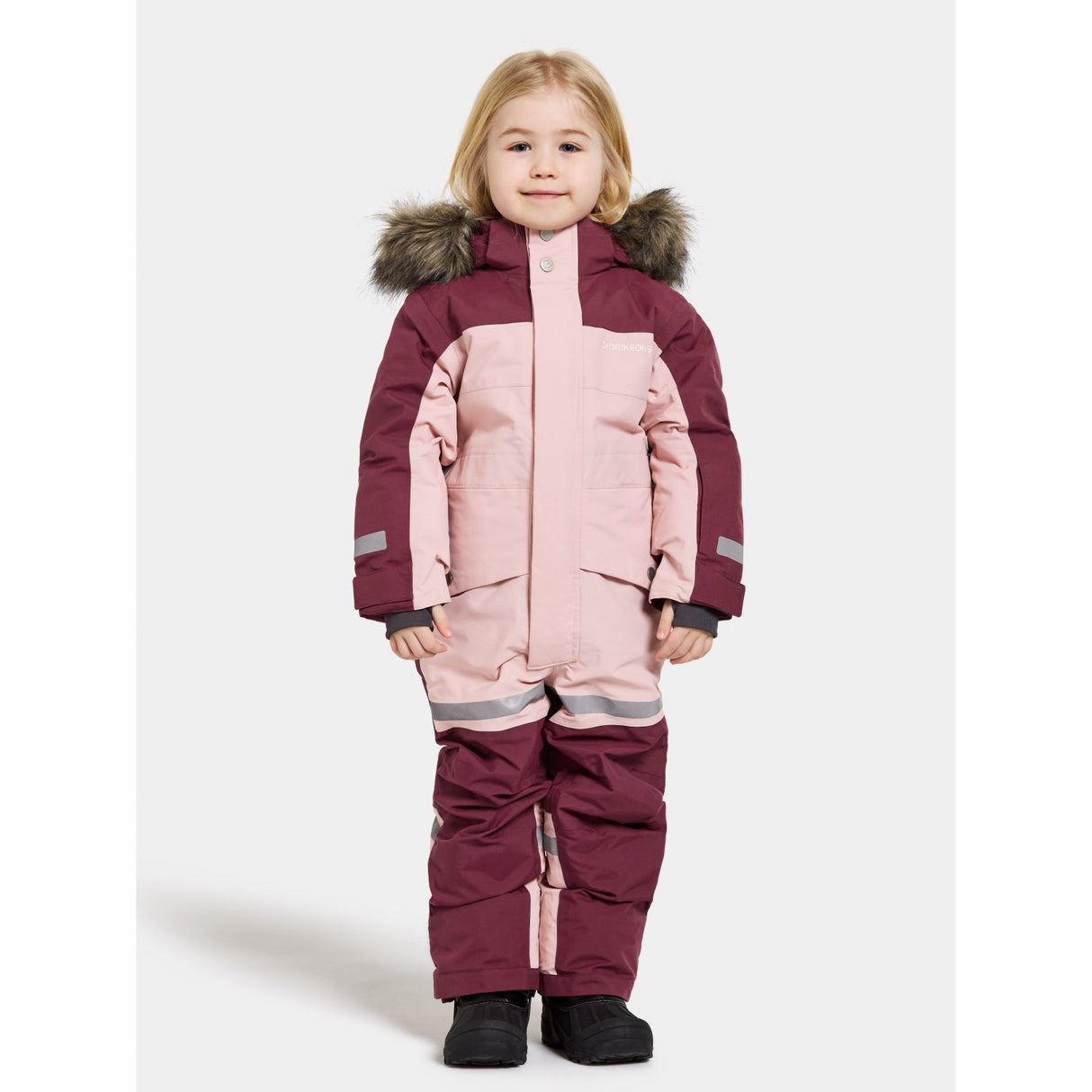 Didriksons Dusty Pink Bjärven Kids Coverall 8