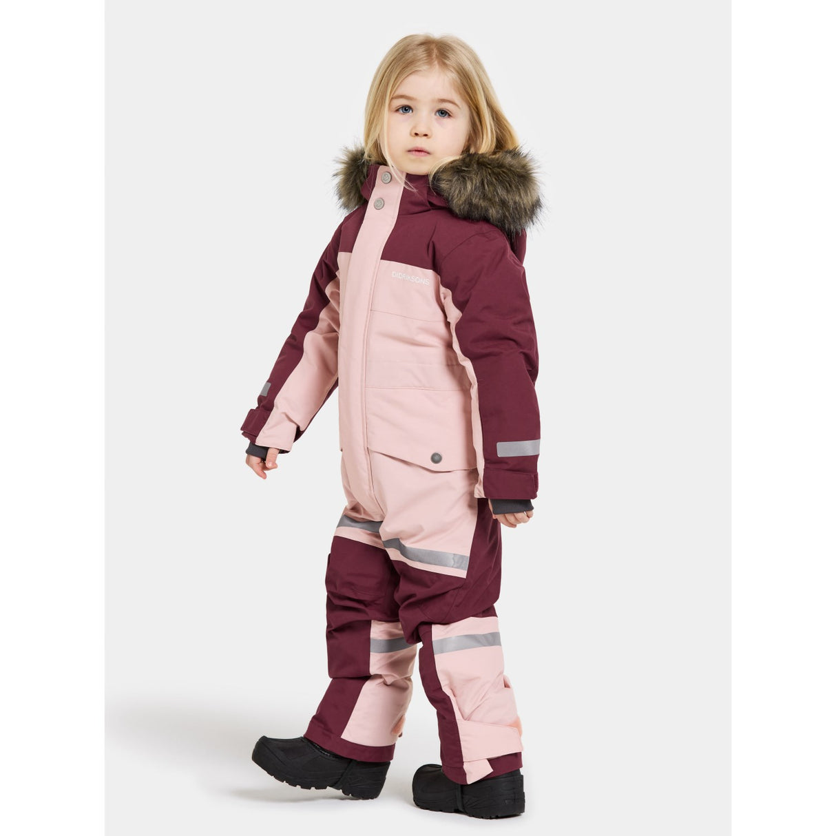 Didriksons Dusty Pink Bjärven Kids Coverall 8