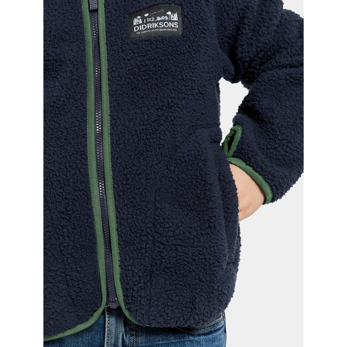 Didriksons Navy Gibbs Kids Fullzip Fleece Jacket 2