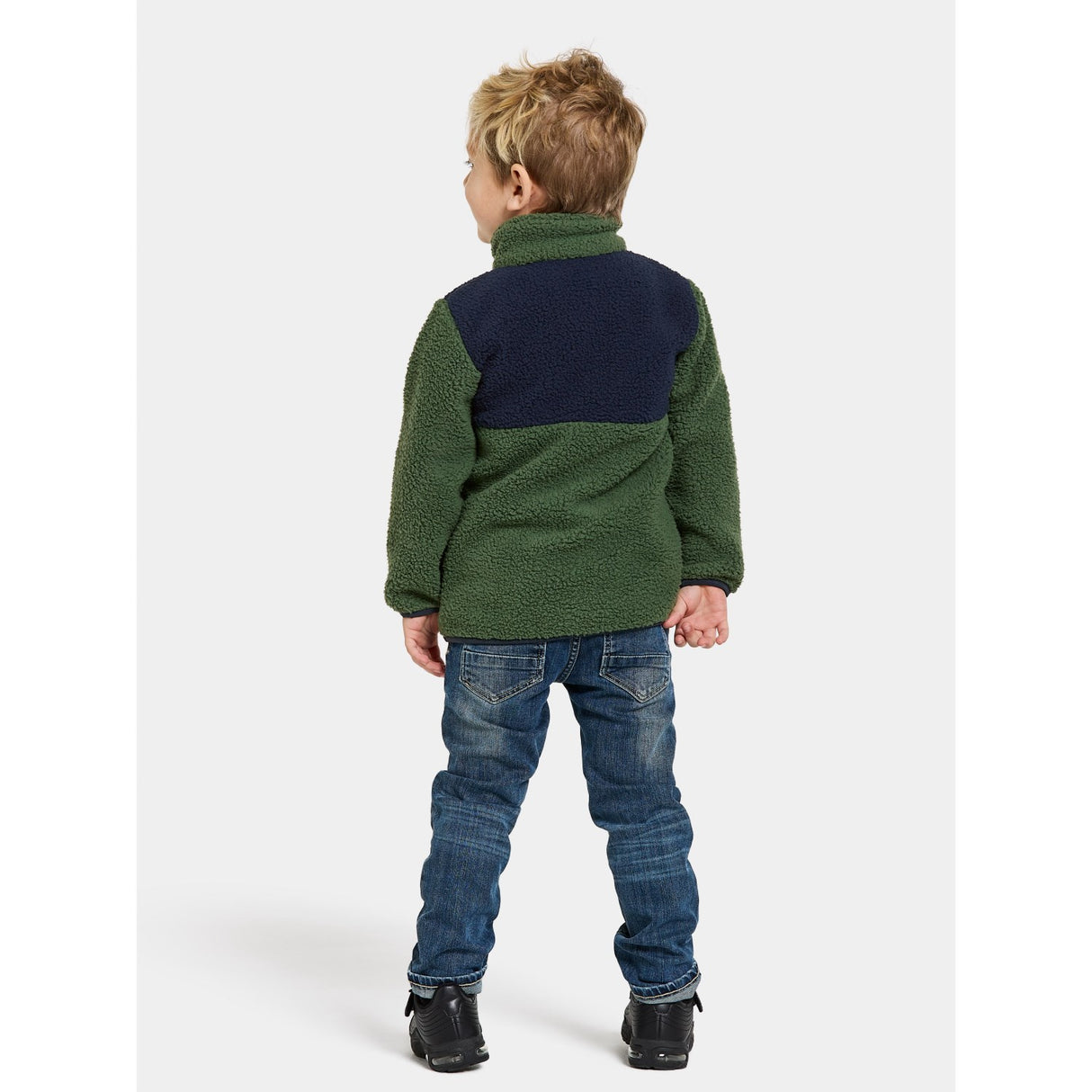 Didriksons Pine Green Gosig Kids Halfzip Fleece Jacket