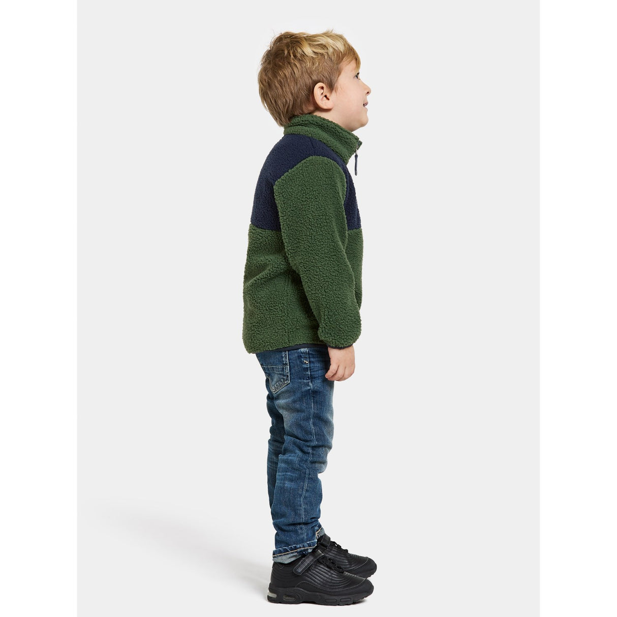 Didriksons Pine Green Gosig Kids Halfzip Fleece Jacket