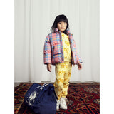 Mini Rodini Pink Check Aop City Puffer Jacket