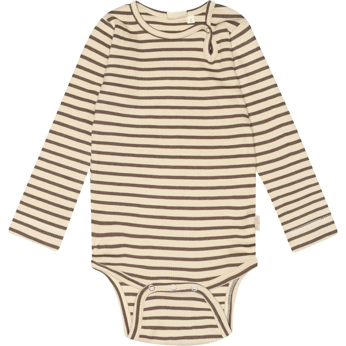 Petit Piao Chocolate Brown/Dark Off White Body Modal Striped