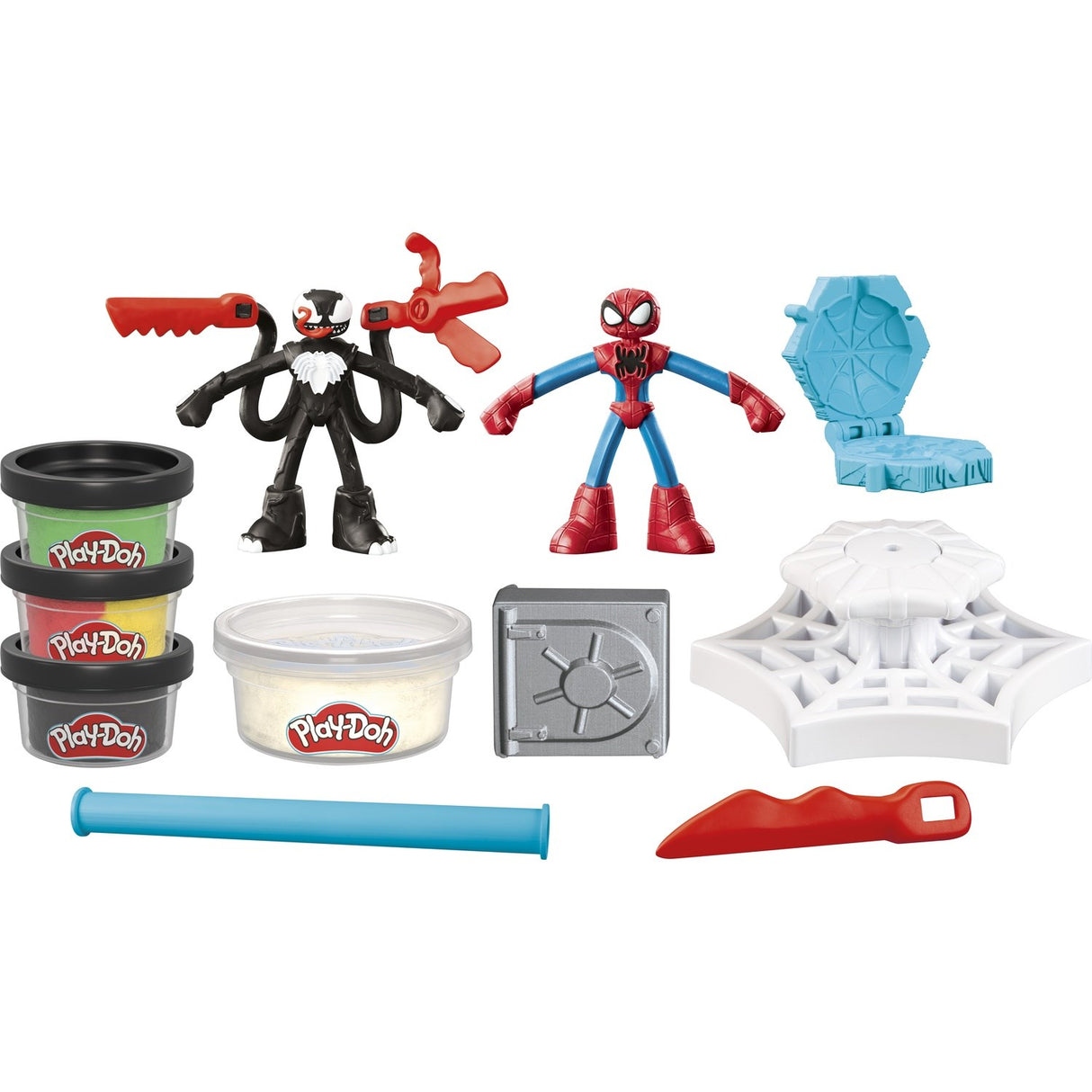 Play-Doh Spiderman Launch And Slice Battle