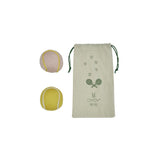 OYOY Yellow/Rose Tennis Ball Rattle
