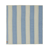 OYOY Blue/Clay Striped Quilted Blanket