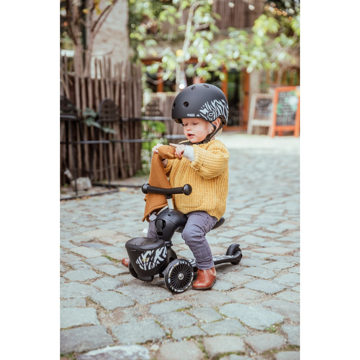 Scoot and Ride Lifestyle Safety Helmet Zebra