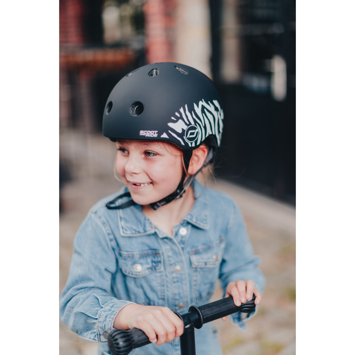 Scoot and Ride Lifestyle Safety Helmet Zebra