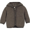 Huttelihut Brown Melange Jacket Ears Wool Fleece