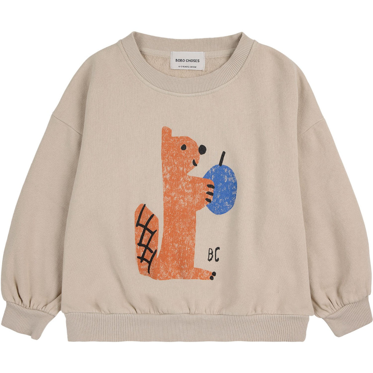 Bobo Choses Light Brown Hungry Squirrel Crewneck