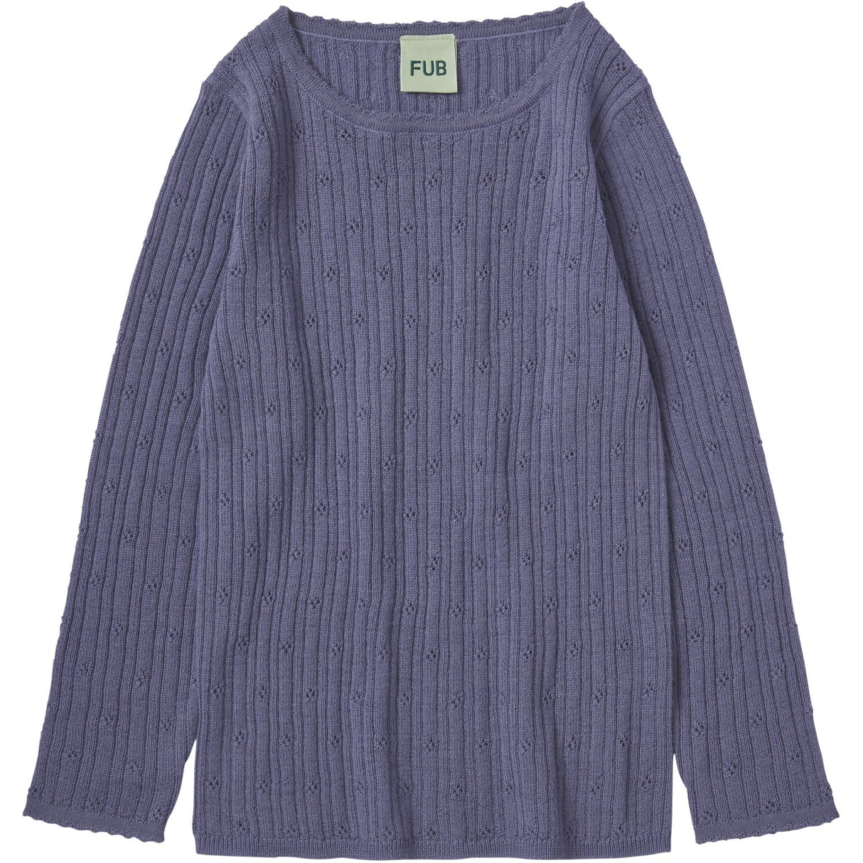 FUB Dusty Violet Pointelle T-Tee L/S