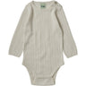 FUB Ecru Baby Rib Bodysuit Ls