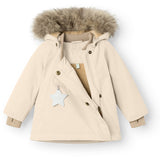 Mini A ture Angora cream Wang Fleece Winter jacket w. Fur