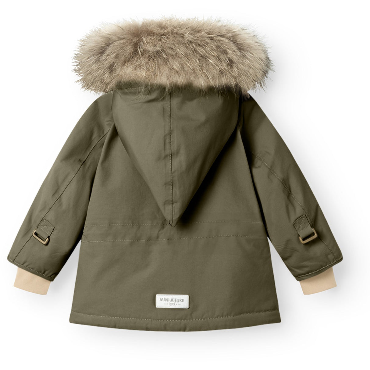 Mini A ture Olive night Wang Fleece Winter Jacket w. Fur