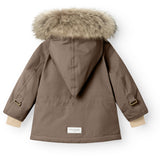 Mini A ture Morel grey Wang Fleece Winter jacket w. Fur